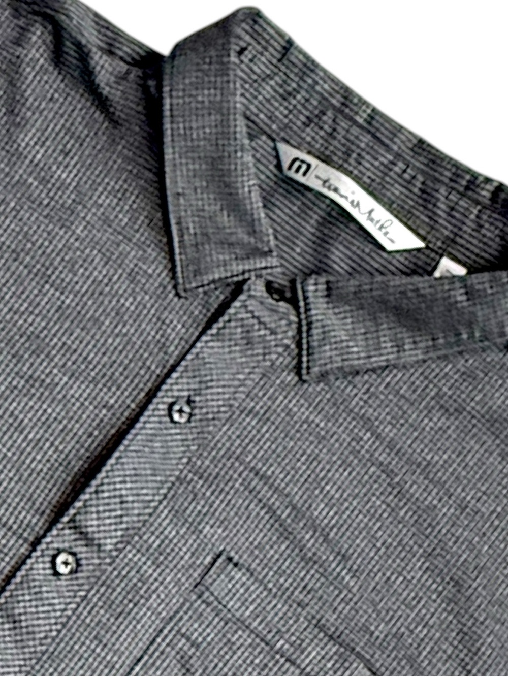 TravisMathew Button Up Shirt Mens XXL Gray Stretch Casual Golf Lightweight